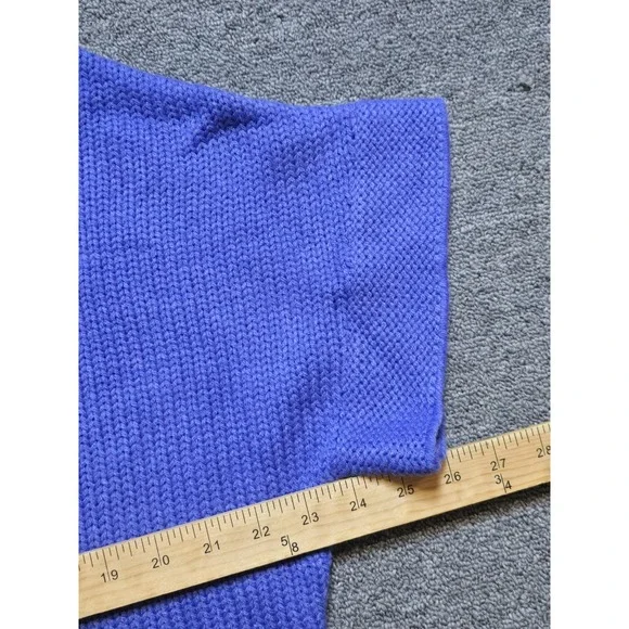 VTG Fashion Bug Purple Short Sleeved Crew Neck Sweater Cable Knit Size XL 90s - Picture 4 of 8